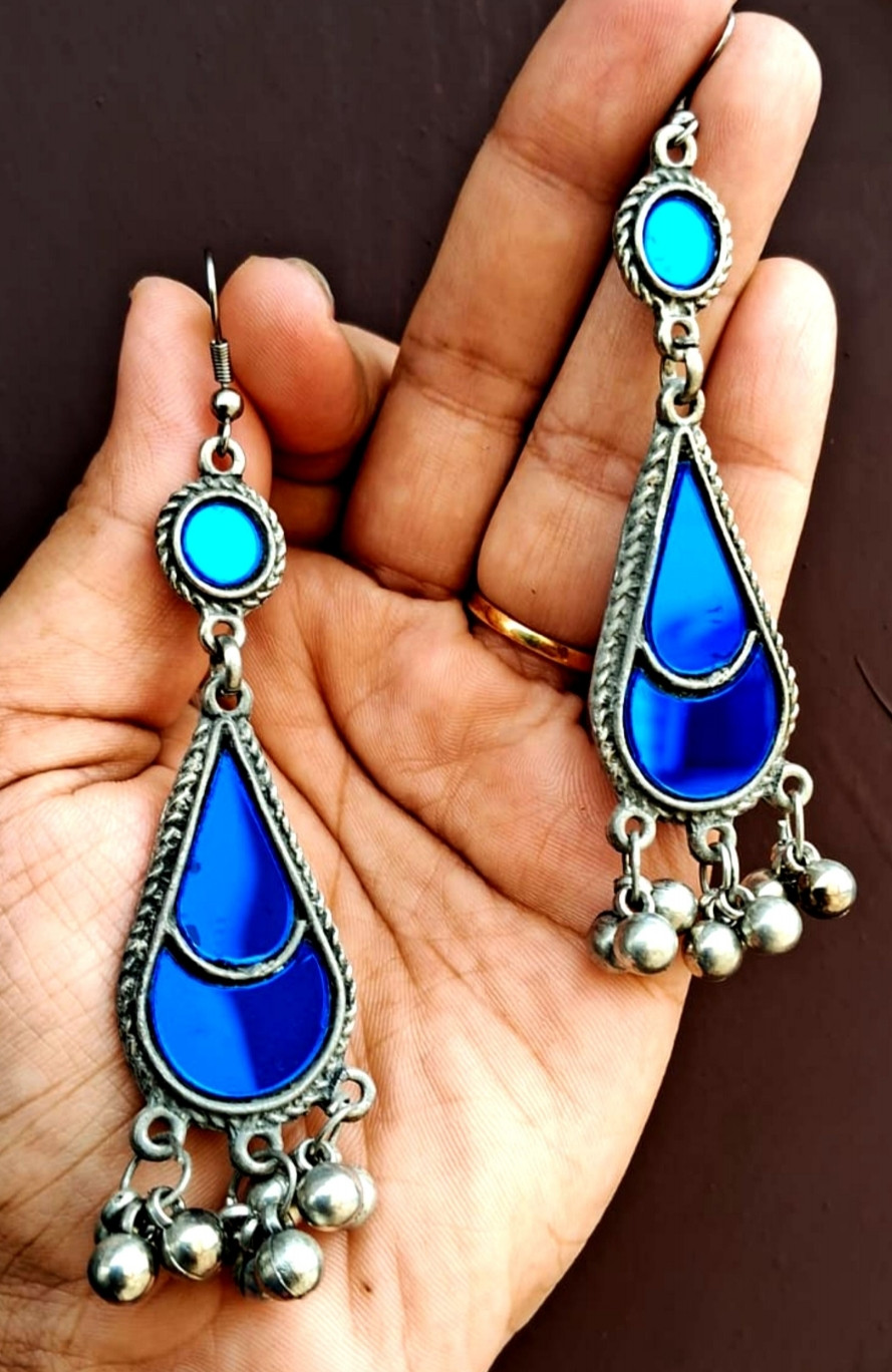 Beautiful oxidized Afghani earrings